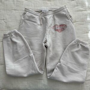 Cherry LA valentines sweatpants white
